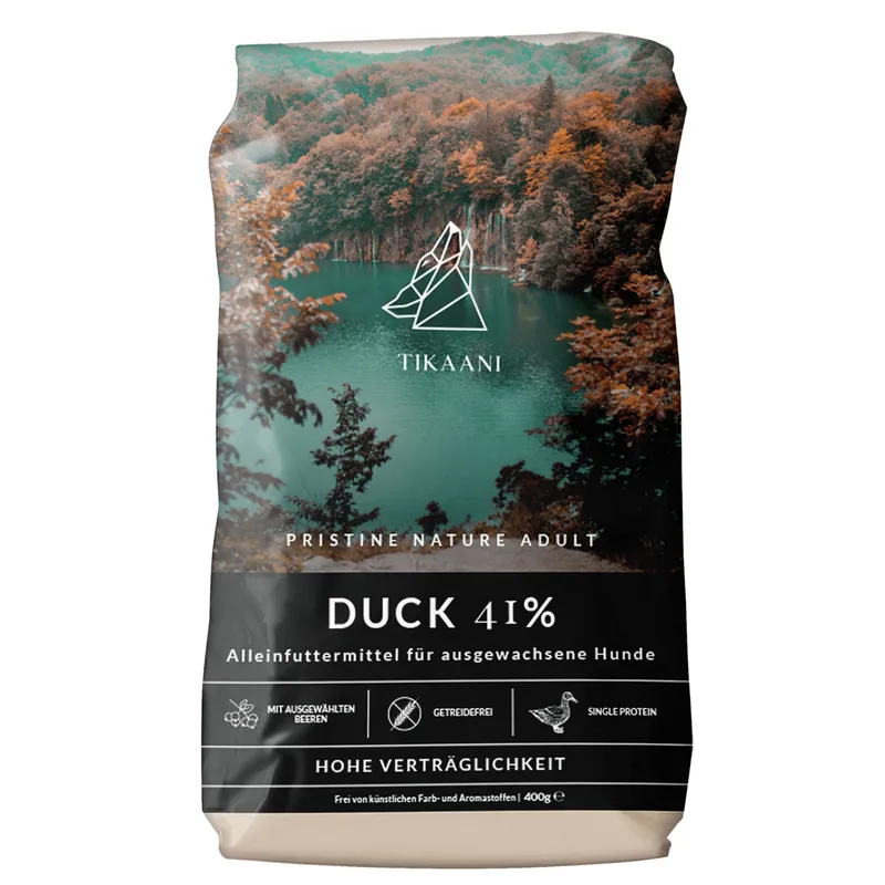 Sparpaket 2 x 400 g Tikaani Adult Duck 41 % Hunde Trockenfutter Jetzt Bestellen